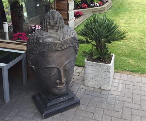 Beautiful Large Buddha Head Stone Garden Ornaments And Garden Statues In Uk