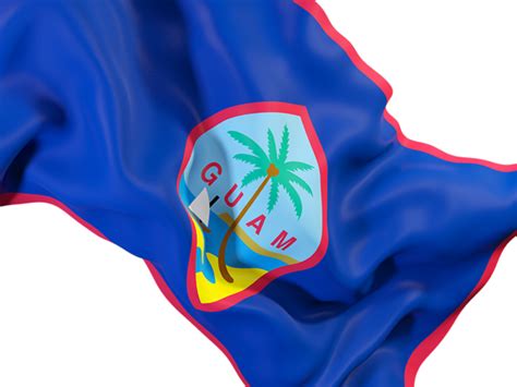 Waving Flag Closeup Illustration Of Flag Of Guam