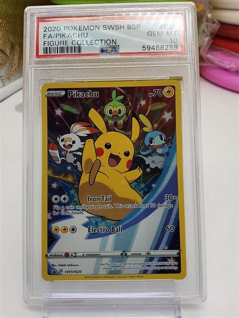 Mavin Pokemon Psa Gem Mint Pikachu Swsh Full Art Black