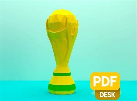 Copa Mundial de Fútbol modelo de papel 3D papercraft Etsy México