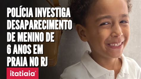 MENINO DE 6 ANOS DESAPARECE EM PRAIA NO RIO DE JANEIRO E FAMÍLIA PEDE