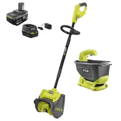 Ryobi One 18v 10 In Cordless Electric Snow Shovel With Salt Spreader