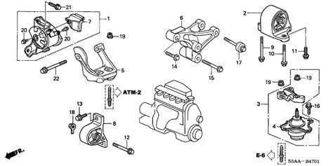 2004 Honda Civic 4 Door EX KA 4AT Engine Mounts Honda Parts Now