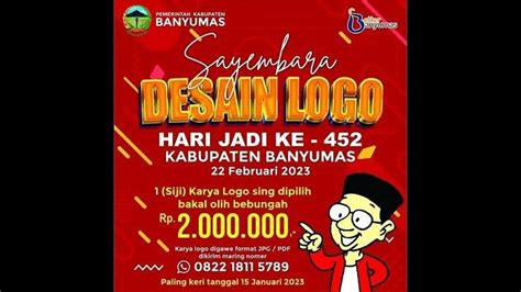 Buruan Ikut Lomba Desain Logo Hari Jadi Kabupaten Banyumas 2023 Gratis