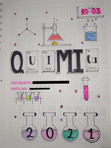 Portada Para Cuaderno De Qu Mica Artofit