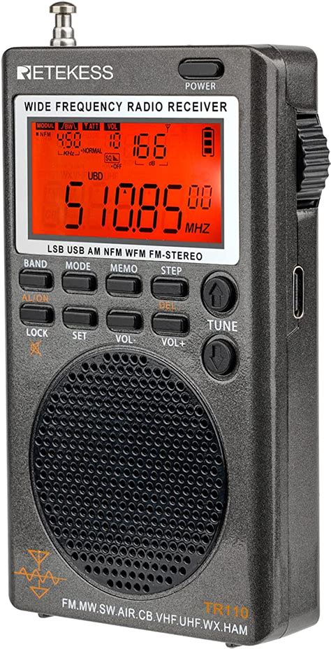 Retekess TR110 Taşınabilir Mini Radyo FM MW SW SSB Air Band World Alır