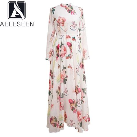 Aeleseen Vestido Largo De Gasa Para Mujer Prenda Elegante Con