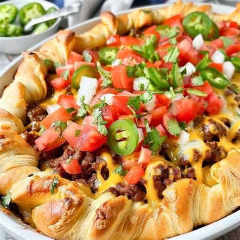 🌮 Pillsbury Crescent Roll Taco Bake Recipe 🌮 Easy To Cook