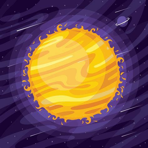 sun space outer 10853735 Vector Art at Vecteezy