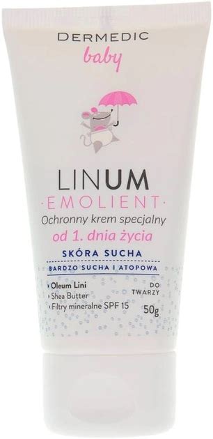 Защитный крем для детей с 1 го дня жизни Dermedic Linum Emolient Baby