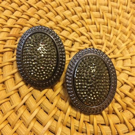 Jewelry Dark Grey Earrings Poshmark