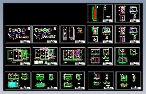 某中水回用工程工艺设计图autocad 2004模型图纸下载 懒石网