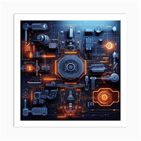 Futuristic Technology Concept Art Print by Amliga Design - Fy