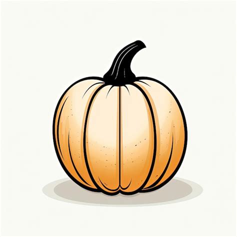 Premium Photo A Squishy Type Pumpkin With A Black Outline In The