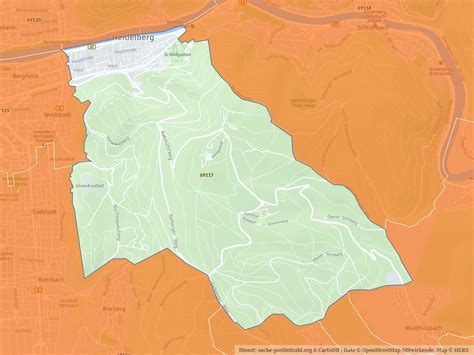 69117 Heidelberg Mit Plz Karte Und Straßenverzeichnis
