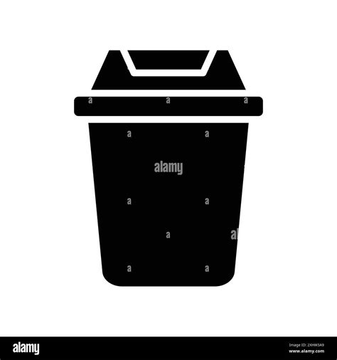 Trash Can Icon Vector Design Template In White Background Stock Vector