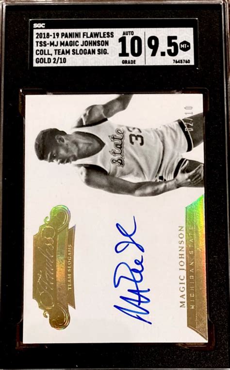 Panini Flawless Magic Johnson Signature Gold Sgc W Auto