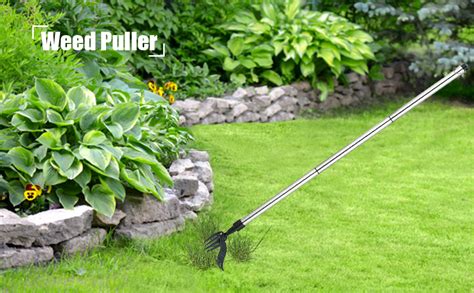 Longzhuo Weed Puller Stand Up Weeder Hand Tool Long Handle Garden