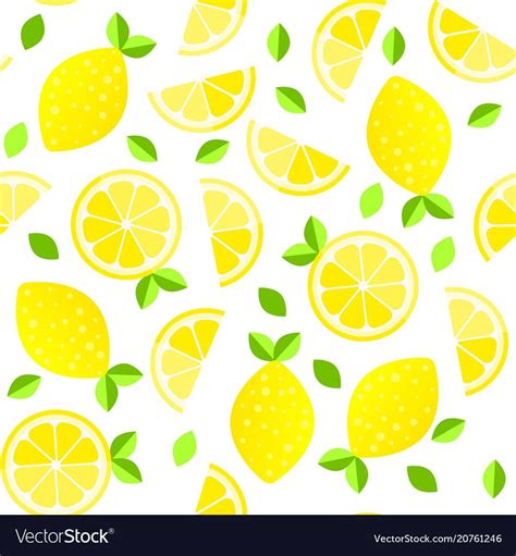 Fresh Lemons Background Hand Drawn Overlapping Backdrop Colorful