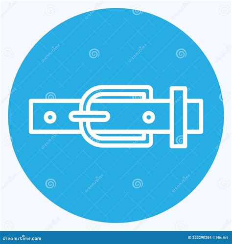 Belt Icon In Trendy Blue Eyes Style Isolated On Soft Blue Background