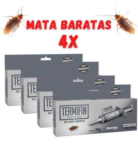 Kit 4 Termifin Gel Repelente Elimina Baratas Dexter 10g Repelente