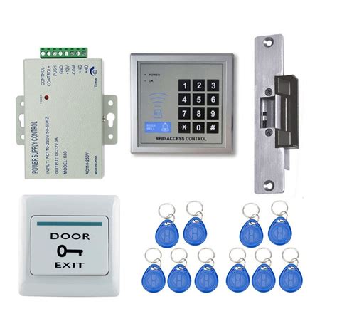 125khz Rfid Door Access Control System Strike Lock Full Kit