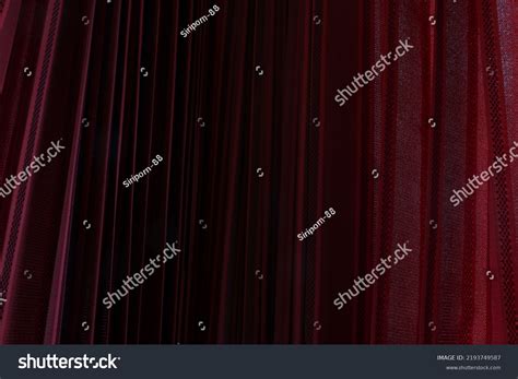 Beautiful Red Curtain Texture Backdrop Stock Photo 2193749587 ...