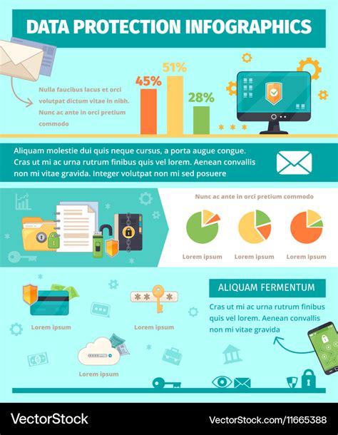 Data Protection Internet Security Infographic Vector Image