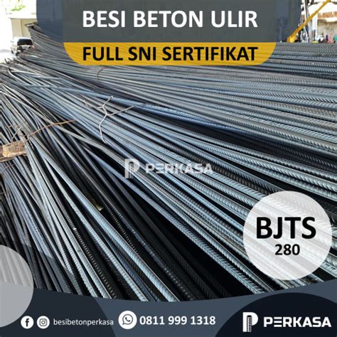 Jual Besi Beton Ulir Merek PERKASA SNI TP TS 280 10 Mm X 12 Meter