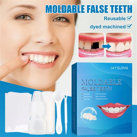 Temporary Tooth Repair Kit False Teeth Solid Glue Denture For Missing Broken Teeth Moldable