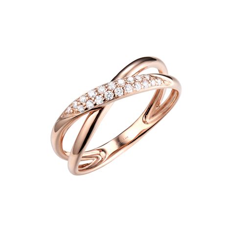 Orbit Ring in 18K Rose Gold with Diamond - Orbit - Peter Lam Jewellery