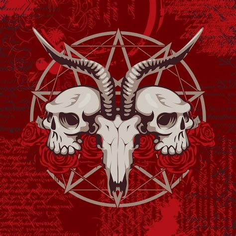 Premium Vector | Background banner with occult symbols