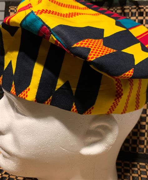 Kente Cloth Kufi African Hat Islamic Hat African Men Hat Etsy