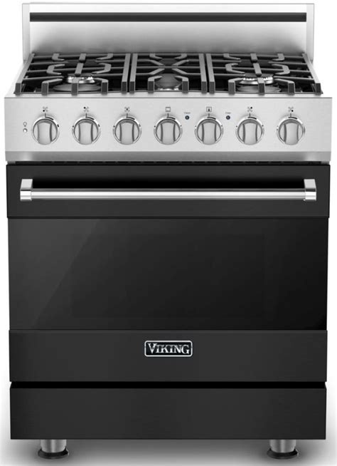 Viking® 3 Series 30 Cast Black Freestanding Liquid Propane Range Albert Lee Seattle Tacoma