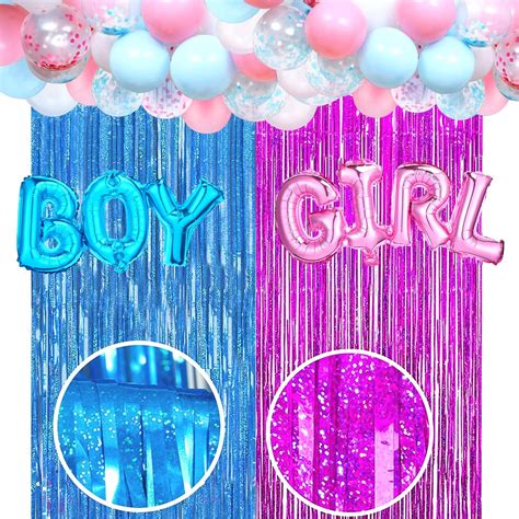 Yinqin 50pcs Boy Or Girl Gender Reveal Party Balloons Decorations Blue Pink Gender Reveal Party