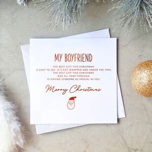 Poem Boyfriend Christmas Card Christmas Card for Boyfriend - Etsy UK