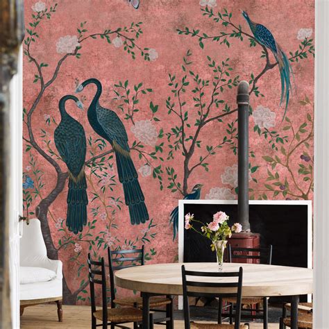 Beut X Coordonne Core Edo Mural Wallpaper Dusky Pink Beut Co Uk