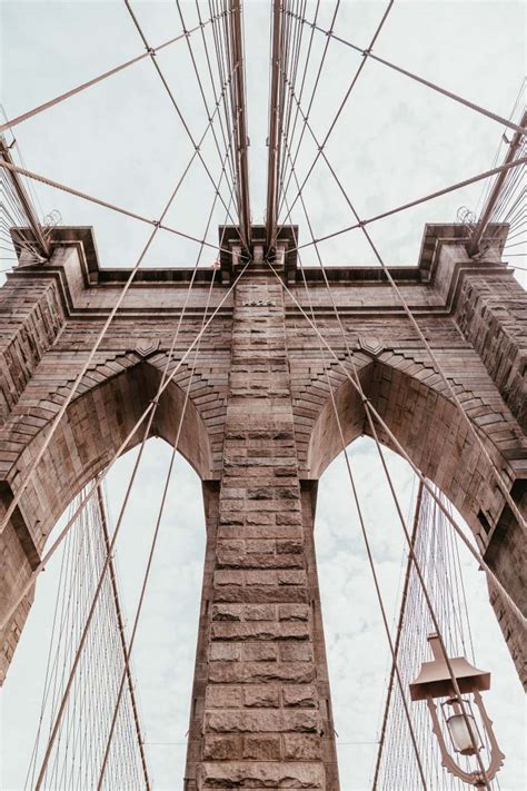 New York Brown Suspension Bridge Usa Image Free Photo