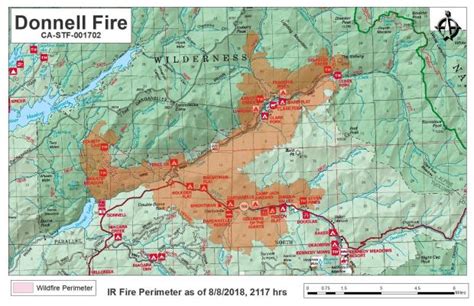 California Fire Map New Wildfires Close Roads In Sierra