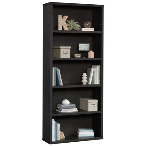 Sauder Select Engineered Wood Shelf Bookcase In Raven Oak Finish