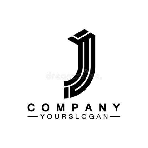 Creative Abstract Monogram Letter J Logo Icon Design Stock Vector