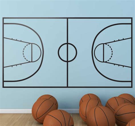 Basketball Court Sticker Tenstickers