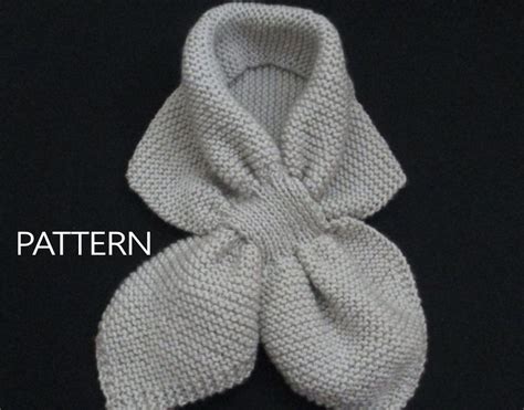 Pdf Keyhole Knit Scarf Pattern Scarflet Key Hole Scarf Easy Etsy