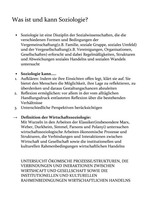 Was Ist Und Kann Soziologie Soziologie Ist Eine Disziplin Der