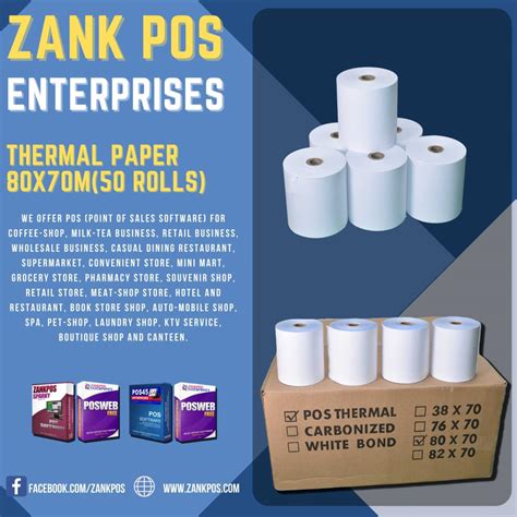 Thermal Paper X Mm Rolls Zank Pos Enterprises