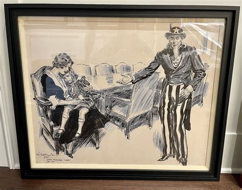 Uncle Sam By James Montgomery Flagg 1877 1960 Original Pen And