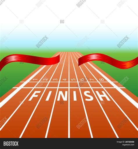 Ribbon Finishing Line Vector And Photo Free Trial Bigstock