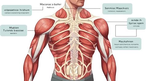 Detailed Pectoralis Major Muscle Diagram Anatomy Human Premium Ai Generated Vector