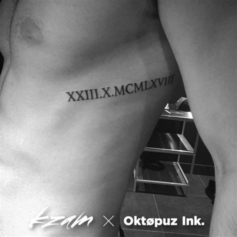 Roman Numbers Tattoo Tatouage Chiffres Romains K Zam Artist Rib