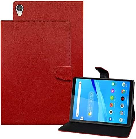 Tgk Plain Design Leather Flip Stand Case Cover For Lenovo Tab M Fhd